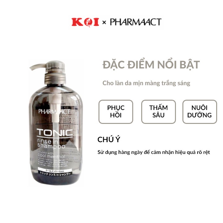 Dầu gội đầu cho nam Pharmaact Tonic Rinse In Shampoo 550ml