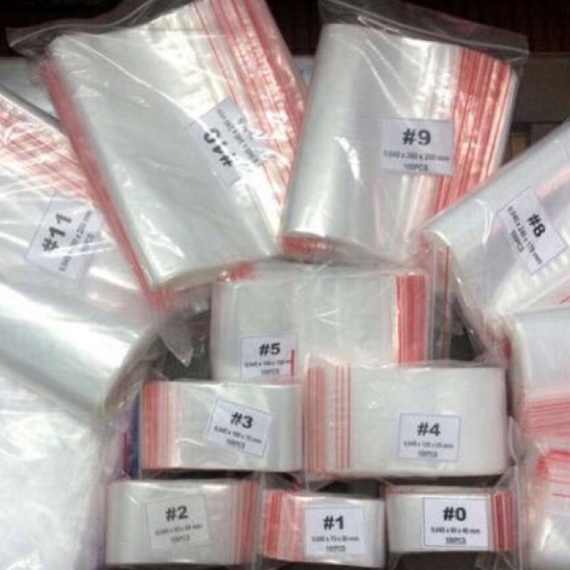 Túi Zip chỉ đỏ đựng thực phẩm 1kg Túi Zipper Bấm Miệng Loại Dày Hàng Có Sẵn Nhiều Kích Thước