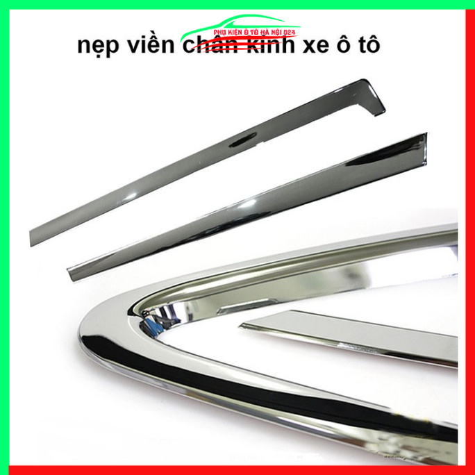 Bộ nẹp viền chân kính cong kính Kia K3, Cerato 2016-2018 Inox sáng bóng chuẩn form xe
