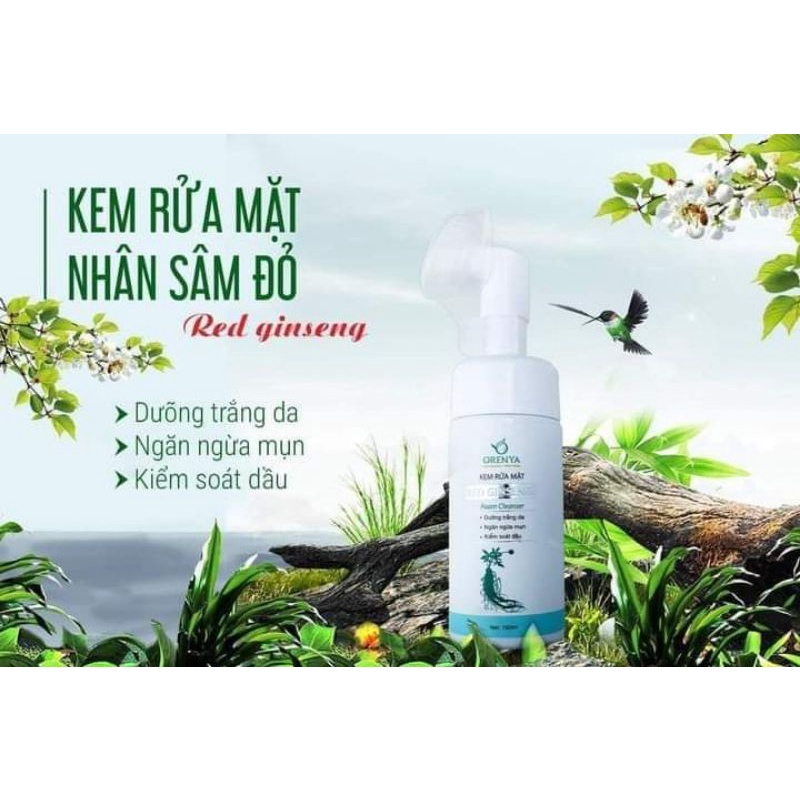 Kem Rửa Mặt Nhân Sâm Đỏ Red Ginseng Cleanser Giúp Sạch Sâu, Ngừa Mụn Giúp Da Hồng Hào - Chính Hãng