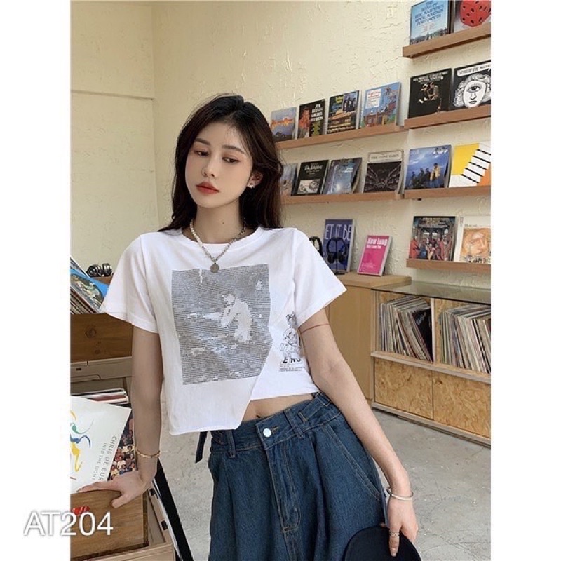 Áo kiểu nữ VN CLO in hình 1 ms - AT204