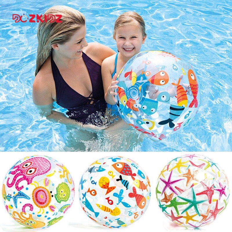 Đồ chơi trẻ em dưới nước, bóng phao INTEX chơi dưới nước họa tiết đại dương, đồ chơi vận động, an toàn - DOZKIDZ
