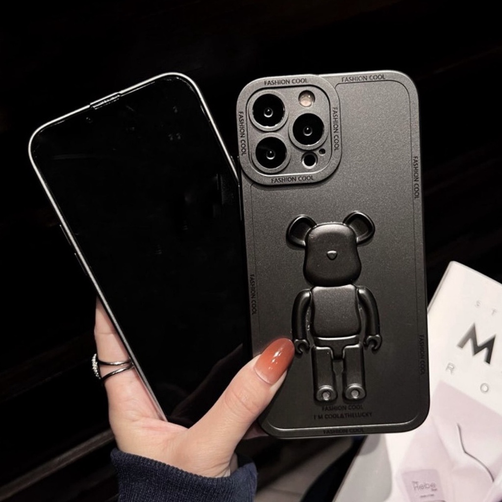 Ốp lưng gấu bearbrick, ốp 7plus/8plus/x/xr/xsMax/11/12/13/pro/max/plus/promax gâú 3D sang xịn mịn BenZ Store