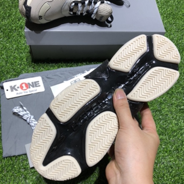 [FreeShip+Sỉ+CTV] Giày Sneaker phân 6 tầng Ghi new, full box + bill+ phụ kiện + tặng dây dự phòng 50K