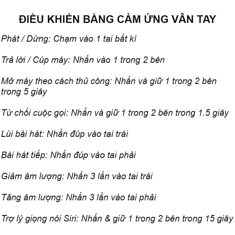 Tai Nghe Không Dây Bluetooth 5.0, Tai Nghe Thể Thao Điều Khiển Cảm Ứng Thông Minh, Có Hộp Sạc MH266 - Hàng Chính Hãng