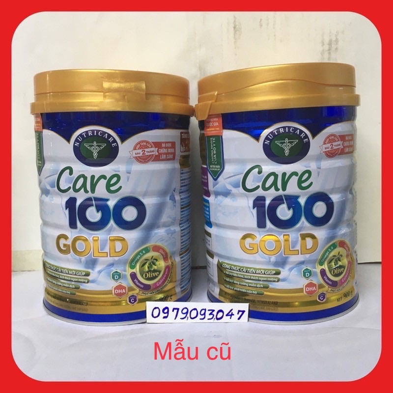 Combo 2 lon sữa Care 100 Gold - 900g date: 02/2023