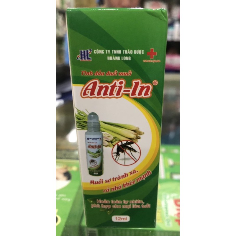 ANTI-IN TINH DẦU ĐUỔI MUỖI CHO MỌI ĐỐI TƯỢNG DẠNG CON LĂN