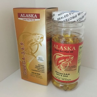 Viên Dầu Cá Bổ Mắt,Tốt Cho Tim Mạch, Cải Thiện Trí Nhớ, Đẹp Da Alaska Omega 3,6,9 Nu-Health