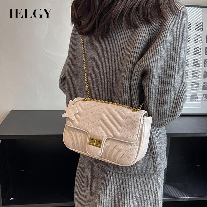 Túi Đeo Vai Hình Vuông Cỡ Nhỏ Phối Dây Đeo Sợi Xích Phong Cách Cổ Điển Thời Trang Cho Nữ