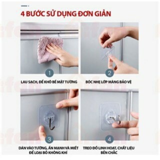 Móc Dán Tường Chịu Lực Siêu Bền