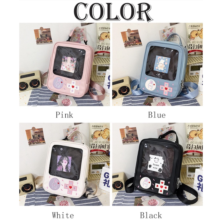 Ba Lô Nylon Đi Học Thiết Kế Hình Máy Chơi Game Dễ Thương Phong Cách Lolita 3 Chiều Cho Nữ