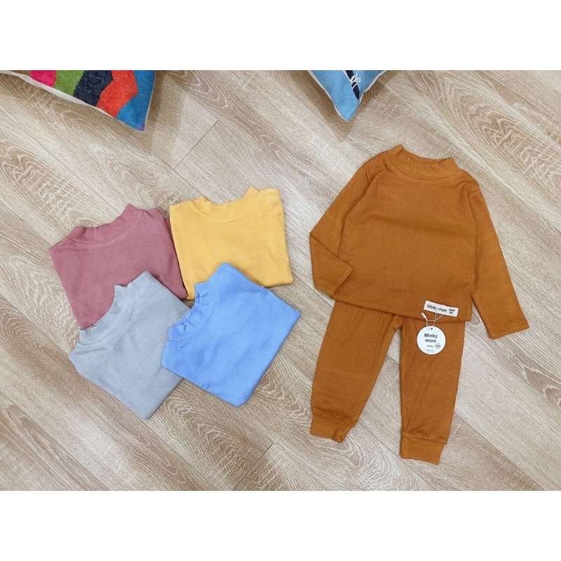 Bộ Dài Tay Thun Tăm Cổ 5 Phân Cho Bé