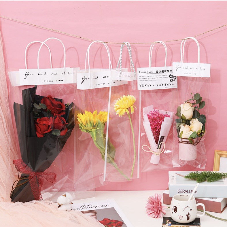 Túi Nhựa Trong Suốt Đựng Hoa Siêu Hot Nhiều Size Bền Đẹp