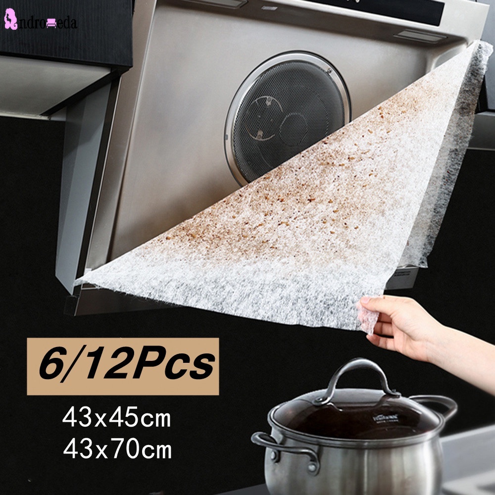 Set 6/12 Miếng Giấy Lọc Bảo Vệ Quạt Hút Dầu