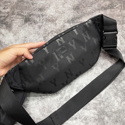 Combo túi đeo chéo MLB NY MONOGRAM WAIST BAG BLACK - Cam kết xuất dư 100%