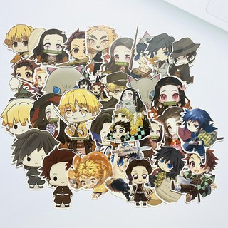 Bộ hình dán - sticker anime Kimetsu no Yaiba dán trang trí laptop, máy tính bỏ túi, vali, điện thoại, đàn ghit