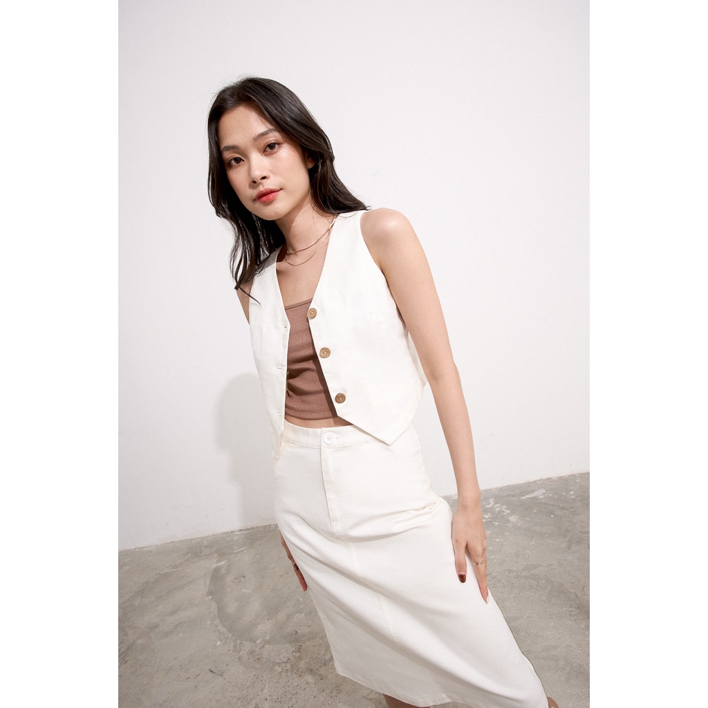 Áo gile Maybi dáng ôm phong cách công sở