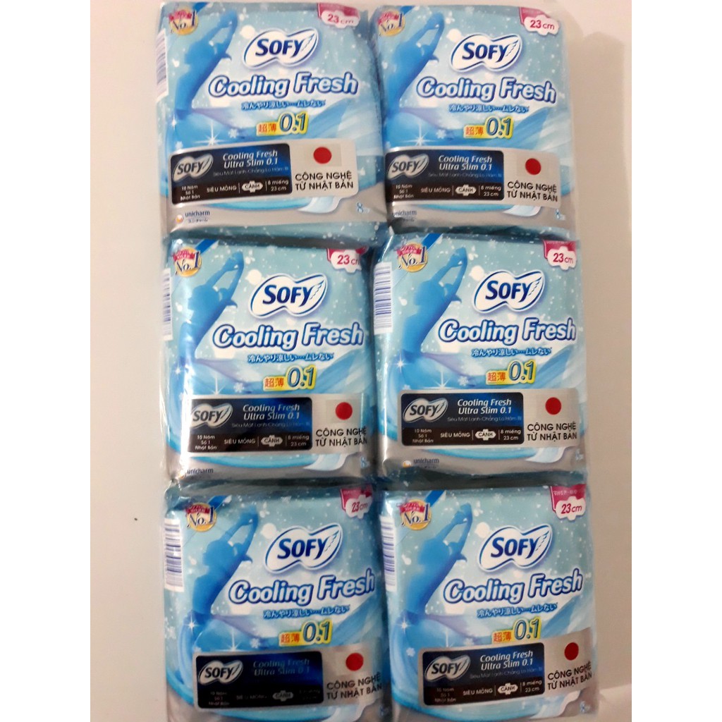 Băng Vệ Sinh Sofy Cooling Fresh Ultra Slim 8 Miếng 23cm Siêu Mỏng Cánh