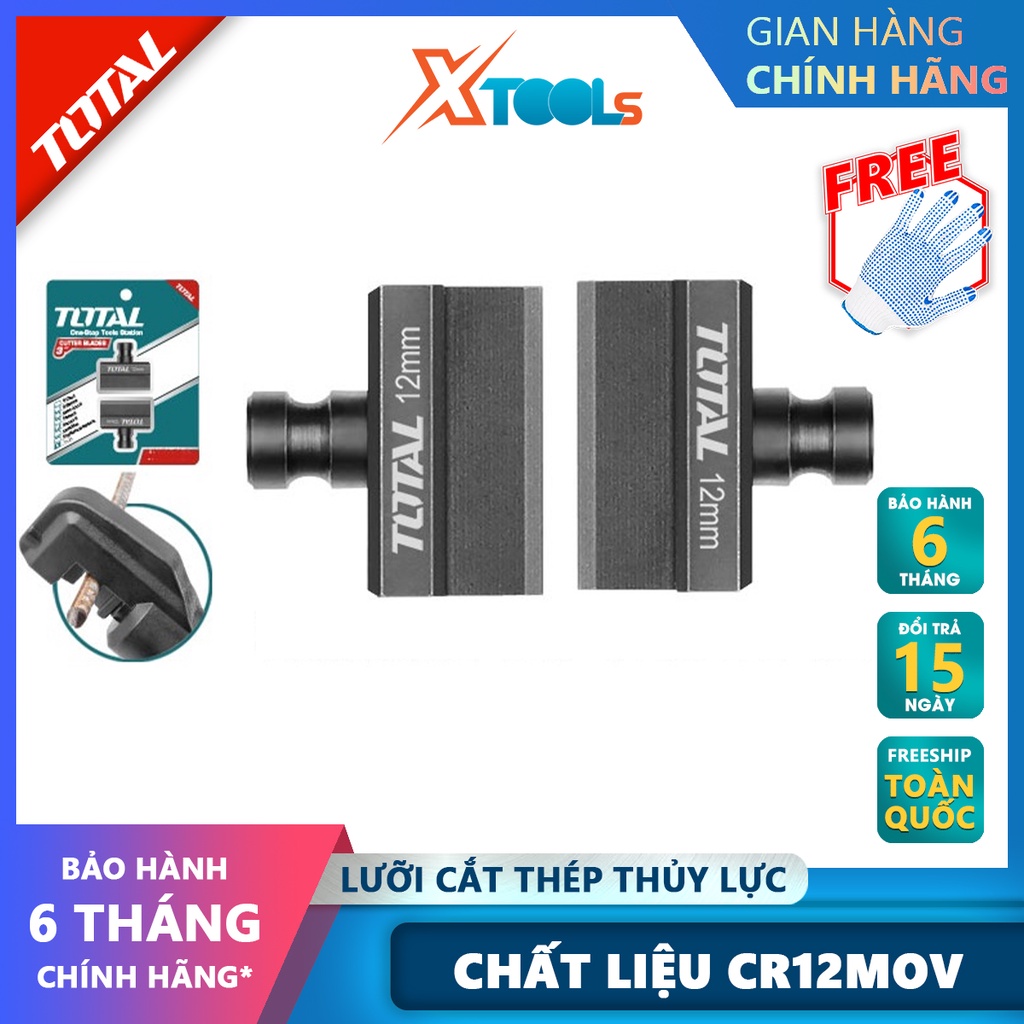 Lưỡi cắt thủy lực TOTAL | lưỡi cắt thép đường kính cắt 4-12mm và 4-22mm chất liệu CR12MOV [CHÍNH HÃNG] [XTOOLs]