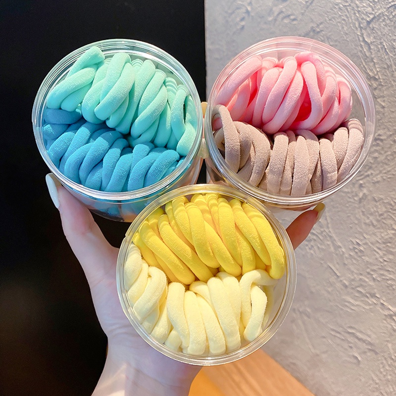 Bộ 50 Dây Buộc Tóc Màu Kẹo Ngọt Đơn Giản Thời Trang Xinh Xắn Cho Nữ