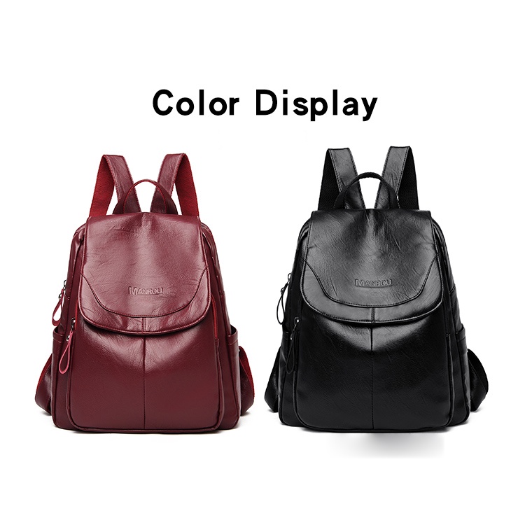 Balo Da Mềm Cỡ Lớn Dễ Phối Đồ Thời Trang Hàn Quốc Cho Nữ