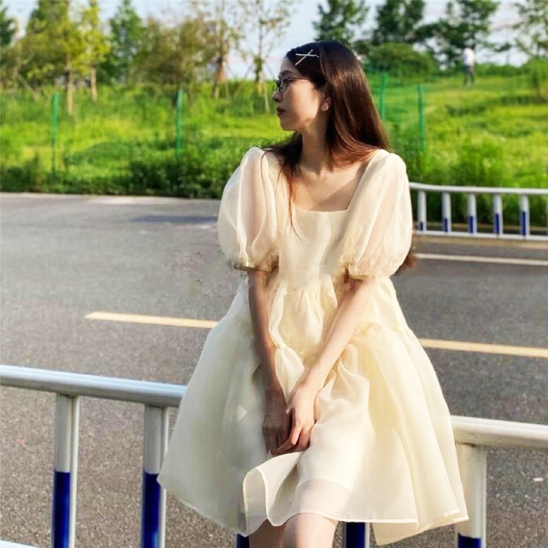 Kan Shop - Váy Babydoll Vay Bồng Đũi Tơ 2 Lớp, Đầm Công Chúa Cực Xinh