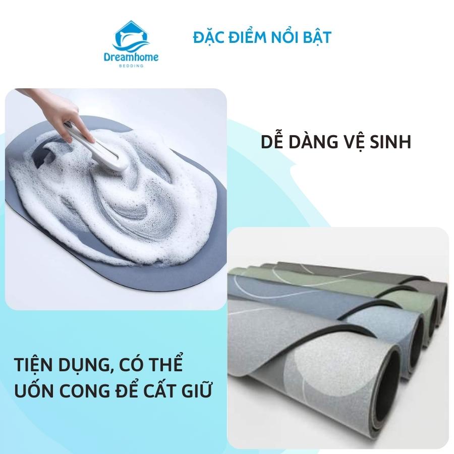 Thảm lau chân chùi chân nhà tắm hình 3d thấm hút nước đế cao su chống trượt 40x60 cm - Dreamhomebedding