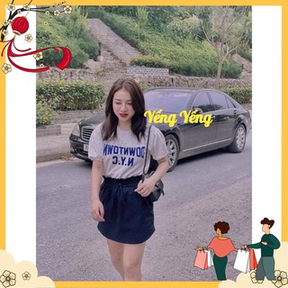 ANU352 - ÁO CROPTOP TAY BỒNG DOWNTOWN NYC