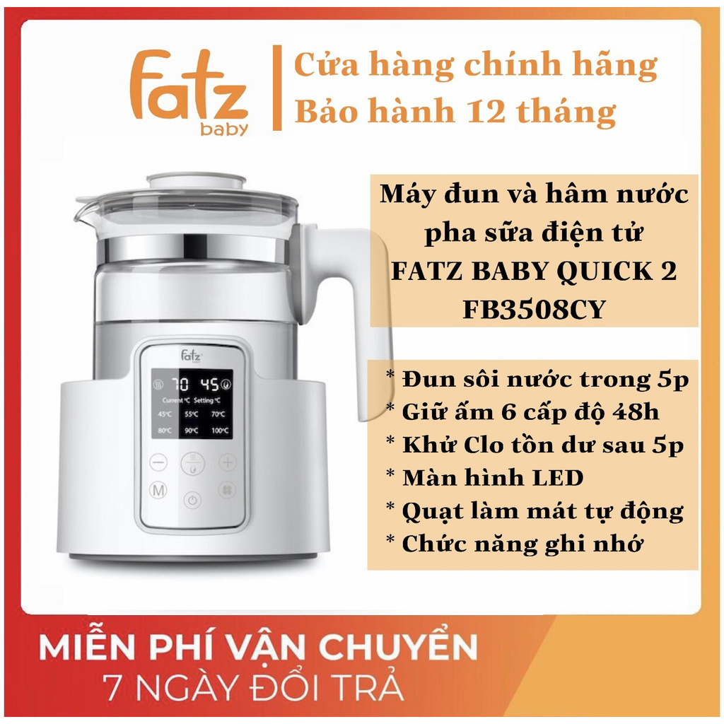 [FATZ BABY 1 đổi 1, BH 12 tháng] Máy đun và hâm nước pha sữa điện tử FATZ BABY QUICK 2 – FB3508CY