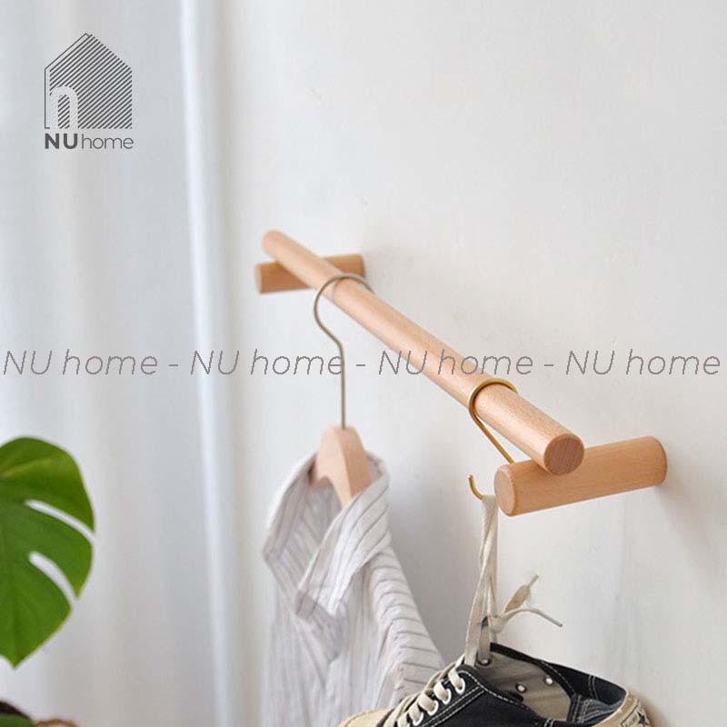 nuhome.vn | Thanh gỗ treo đồ, khăn - Jii, giá treo khăn đơn giản thiết phong cách hàn quốc dùng nhiều vị trí