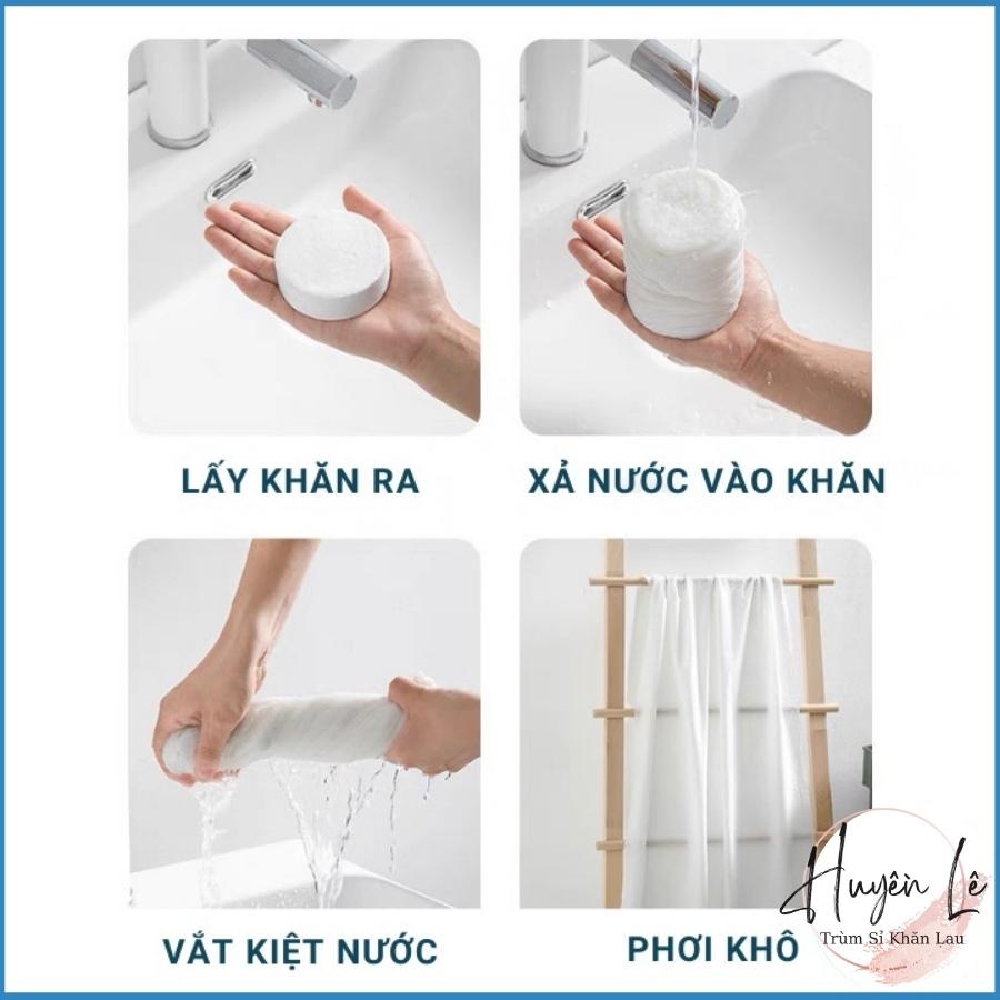 Khăn Tắm Nén Dùng Một Lần, Khăn Bông Cotton Thấm Hút Nhanh Dùng Đi Du Lịch KT 70*140cm Tiện Sử Dụng Khách Sạn Homstay