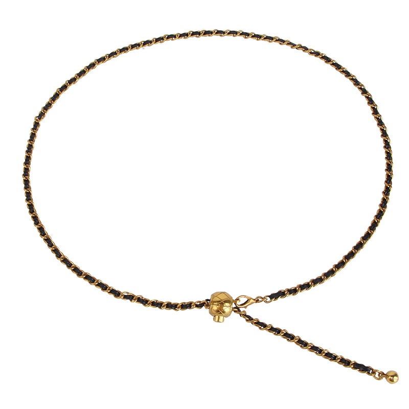 Thắt lưng dạng dây xích bằng kim loại nhẹ phong cách sang trọng cho nữ