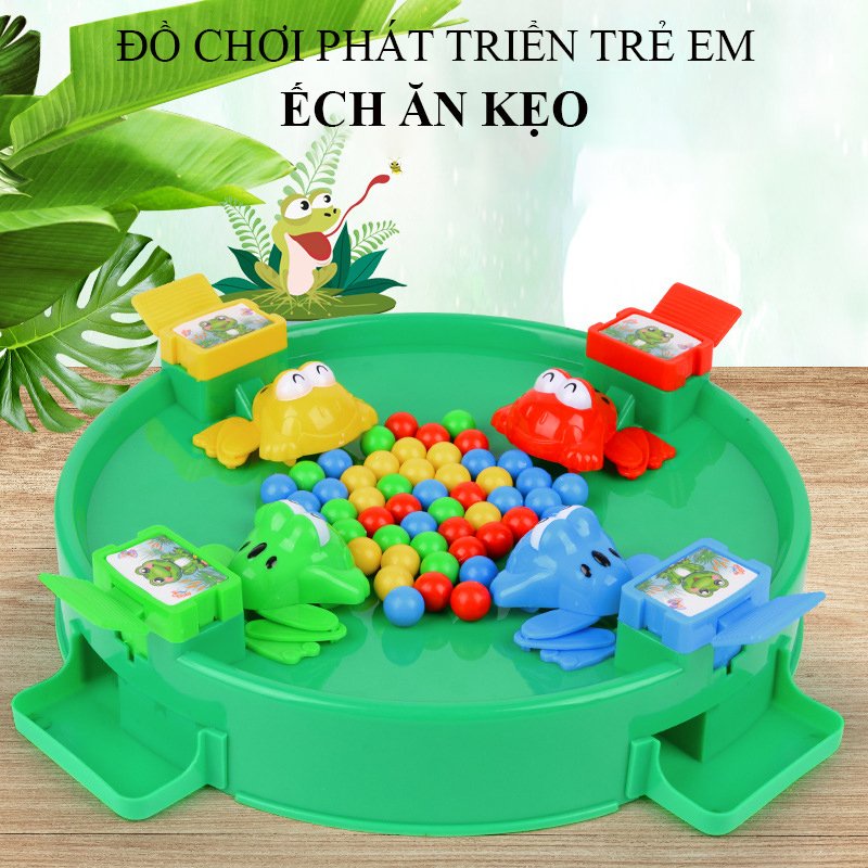 Đồ chơi trẻ em ếch ăn kẹo, bộ ếch nhiều bi cho cả gia đình 4 người chơi. Đồ chơi tương tác cho bố mẹ và bé.
