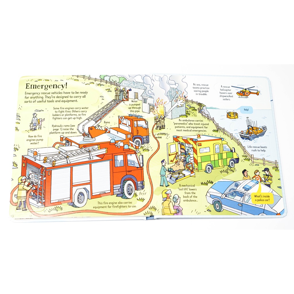 Sách lật mở khám phá Look Inside How things work Usborne cho bé học tiếng anh