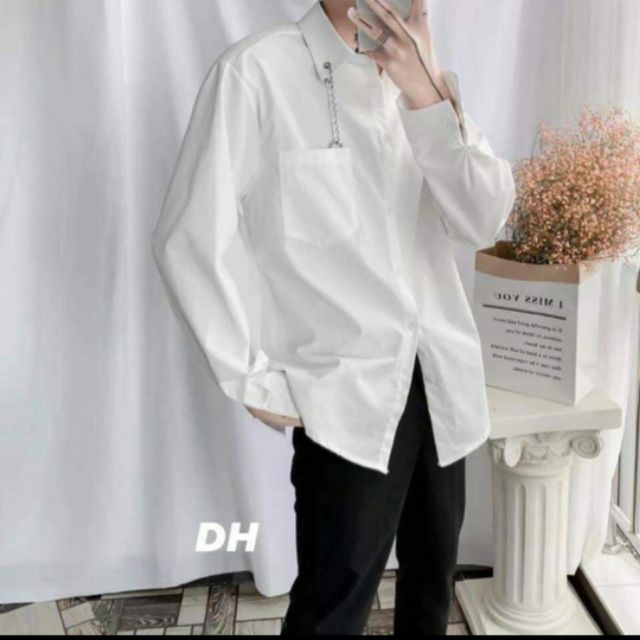 ÁO SƠ MI DÀI TAY DÂY XÍCH PHONG CÁCH HÀN QUỐC TTPM126