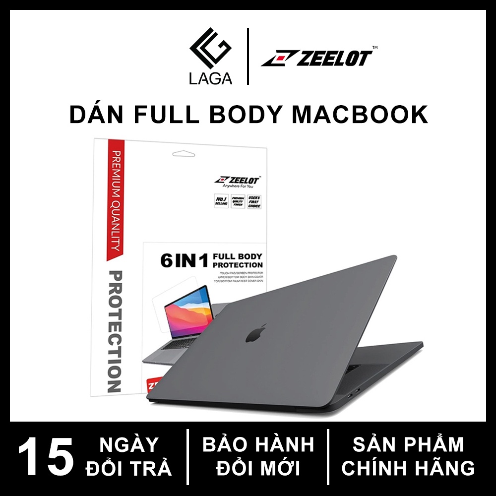 Miếng Dán Full Body Zeelot Guard 6 IN 1 Macbook Air 13 / Pro 13 / Pro 16