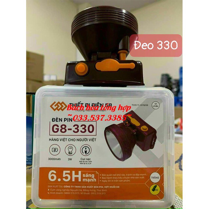 Đèn pin đội đầu, đèn pin led siêu sáng G8 330