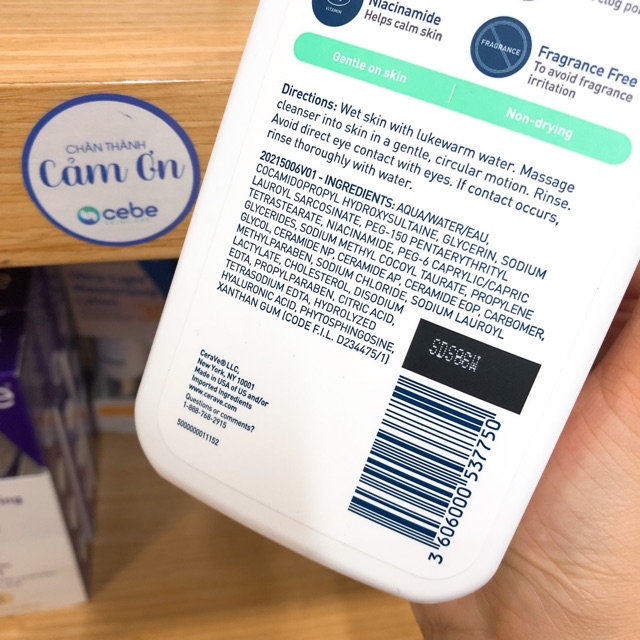 [Mã 1911FMCGSALE giảm 8% đơn 500K] Sữa rửa mặt CeraVe Foaming Facial Cleanser (355mL) | BigBuy360 - bigbuy360.vn