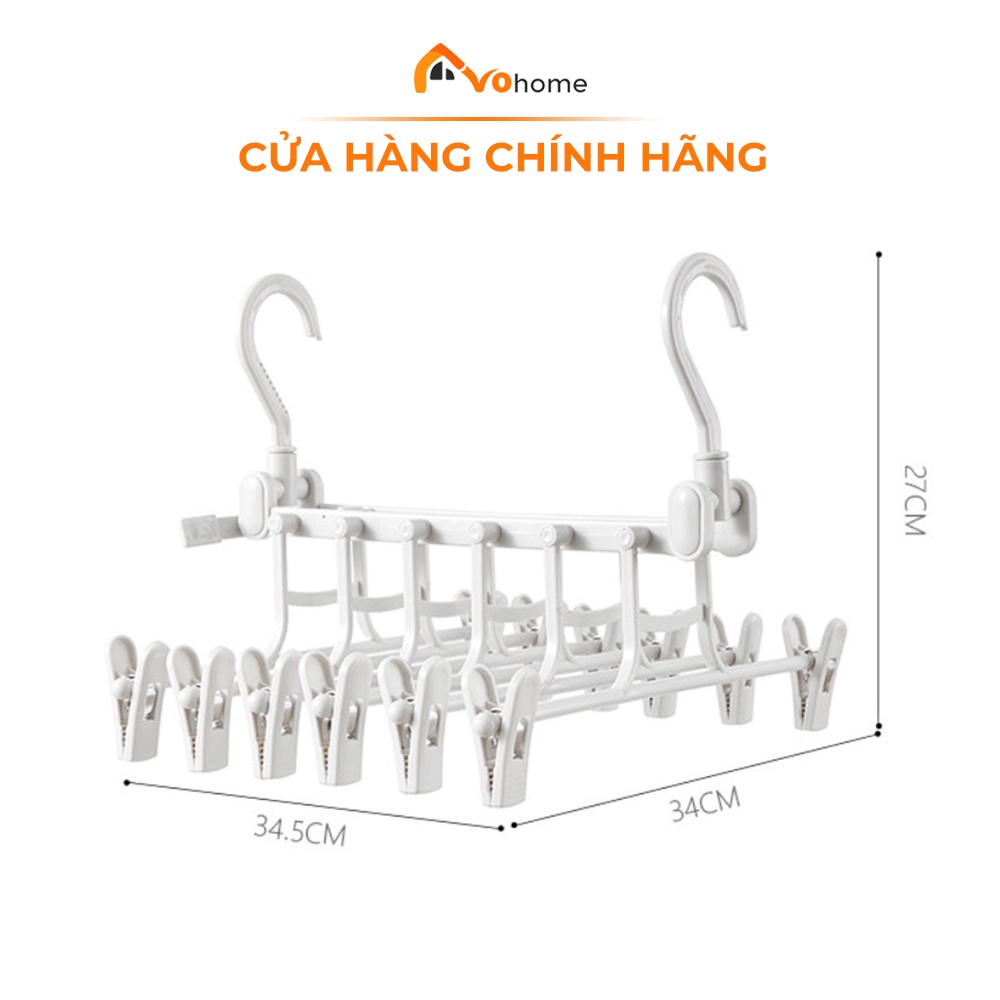 Móc Treo Quần áo AVOHOMEbằng Inox bọc nhựa bền 20 năm nhiều Tầng Tiện Lợi Có Thể Gấp Gọn Và Xoay 360 độ