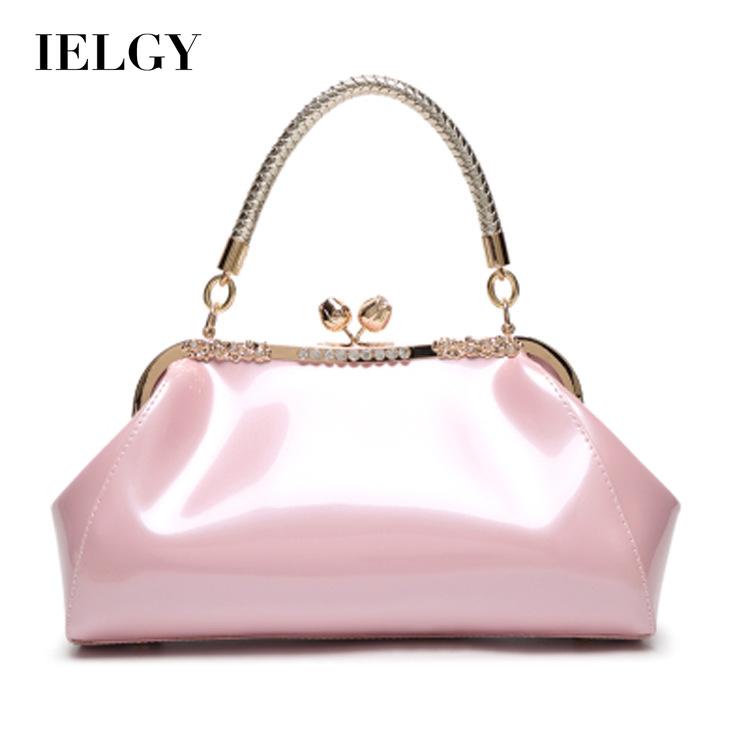 IELGY Túi Xách Đeo Vai Bằng Da Bóng Thời Trang Dành Cho Cô Dâu
