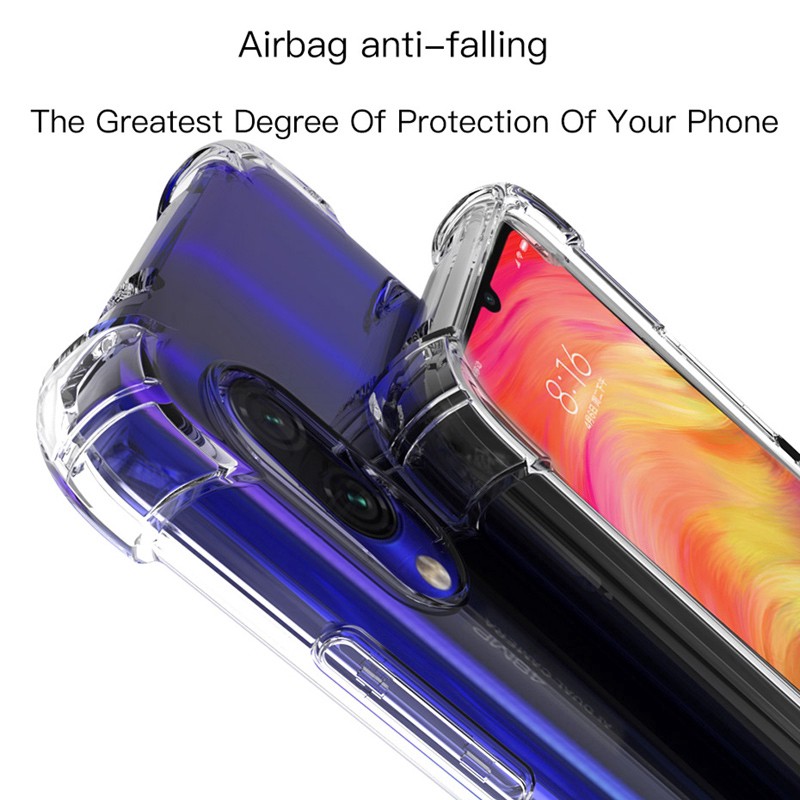 Casing Redmi 9C 9A Note 9 9s 7 8 6 5 K20 Pro Plus Y3 Go S2 Mi A3 9T 9 8 Ốp điện thoại trong suốt