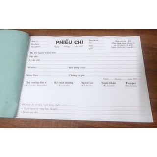 Phiếu Chi A5 loại 1 liên 2 liên 3 liên