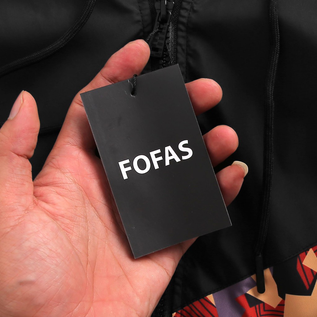 Áo khoác nam hoạ tiết FOFAS có nón, kiểu dáng thể thao, chất dù xịn may 2 lớp