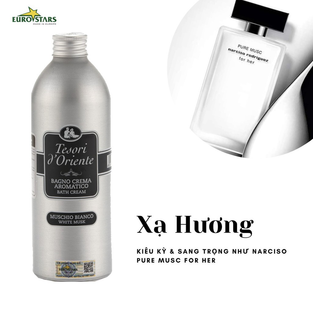 [Hàng Chính Hãng Kèm Vòi ] Sữa Tắm Xích Lưu Hương Nước Hoa Ý Tesori D’Oriente 500ml Đủ 15 Mùi Hương