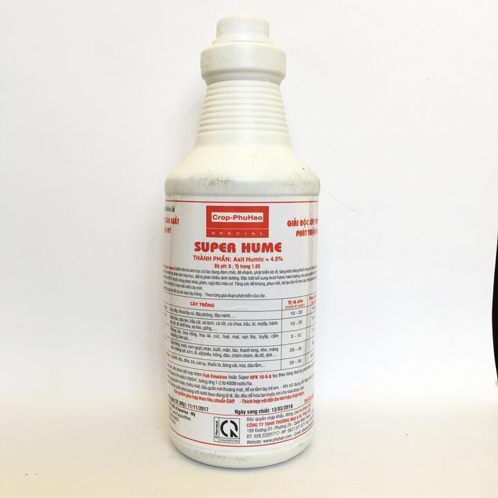 Phân bón lá SUPER HUME chai 1L