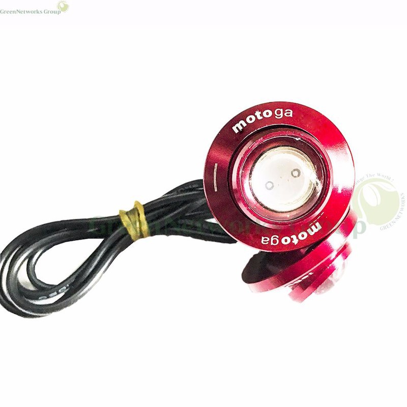 Bộ 2 đèn led xi nhan nút áo lớn cho xe máy màu Đỏ