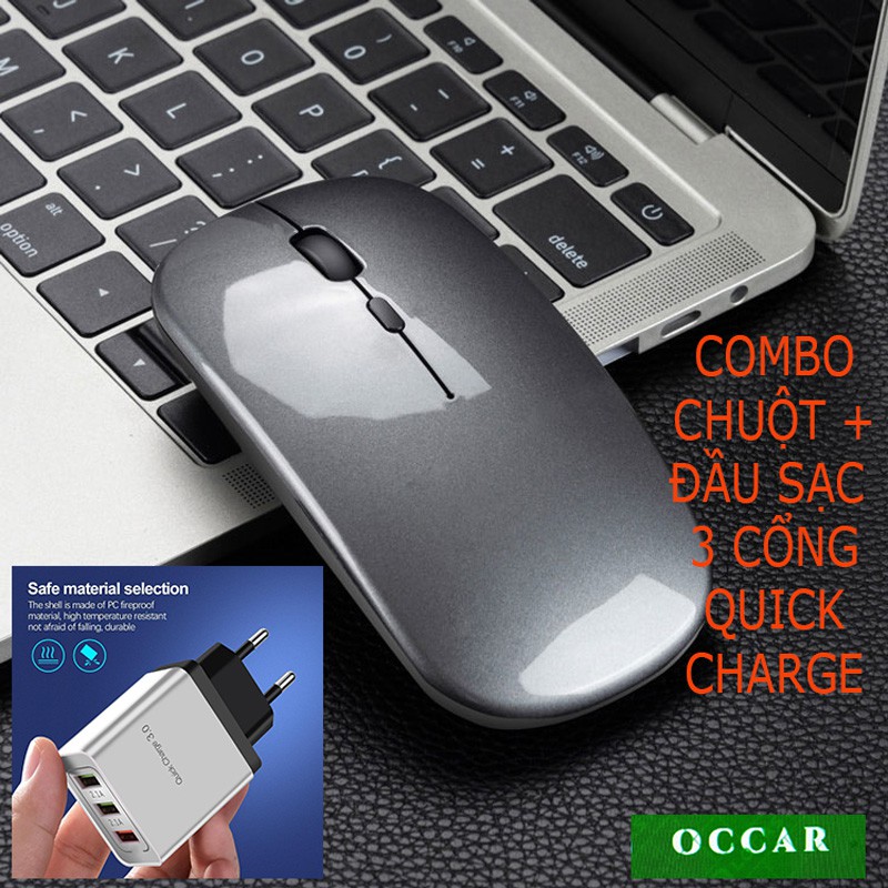 [PHIÊN BẢN 2022] Chuột Không Dây Bluetooth Bản Nâng Cấp, Không Âm Thanh, Không Dùng Pin, Không Phát Quang, Nhanh, Occar