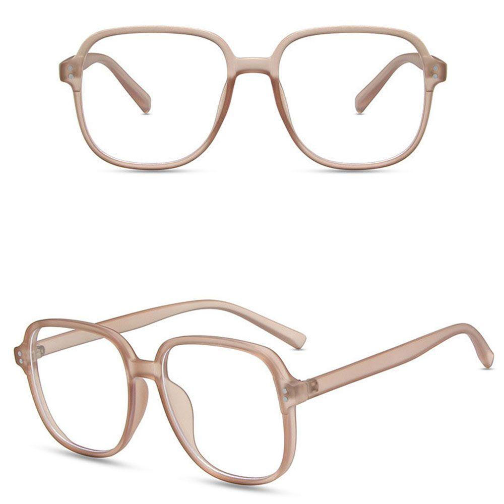 Mắt Kính Chống Ánh Sáng Xanh Tròng Trong Suốt Phong Cách Retro Dành Cho Nữ
