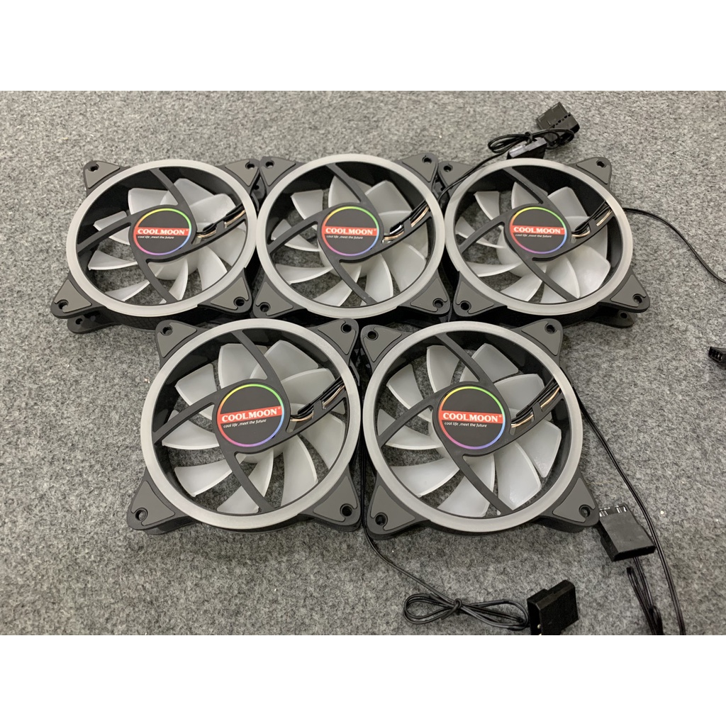Fan Case 12cm Coolmoon R3 LED, Quạt làm mát, trang trí Case máy tính kích thước 12cmx12cm, Led rất đẹp