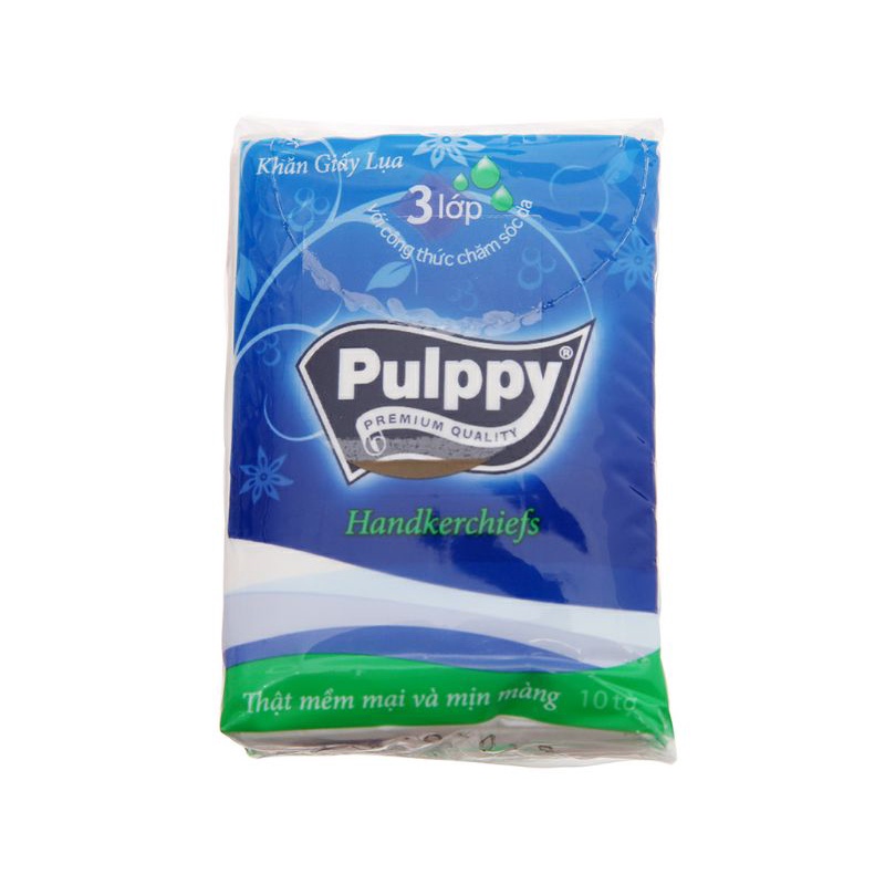 Khăn Giấy Lụa Pulppy Bỏ Túi Lốc 10 Gói